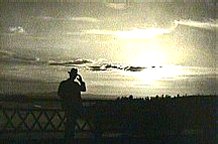Edgar Rice Burroughs and Sunset over Tarzana Ranch