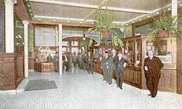 Hollenbeck Hotel Lobby circa 1916
