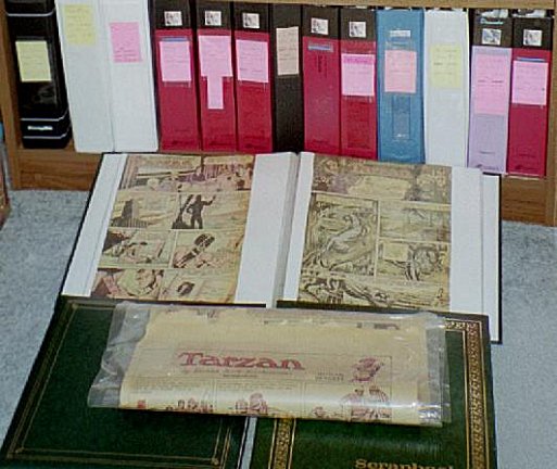 Newspaper comic strips and clippings.