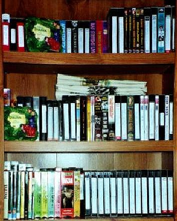 My ERB video collection is two deep on these shelves.