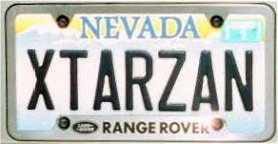 Denny Miller Tarzan License Plate