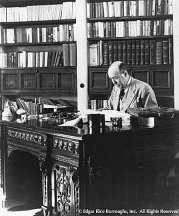 ERB writing in his Tarzana office