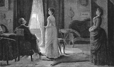 FP, She paused abruptly upon the threshold and for an instant simply stared at them.