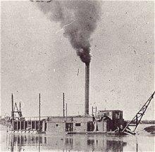 Burroughs-Sweetser gold dredging equipment on the Snake River