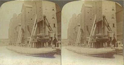 Loading Whaleback Grain Ship