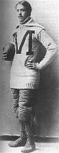 Quarterback Ed Burroughs of the Michigan Miltary Academy squad at Orchard Lake
