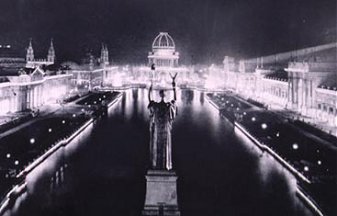 Court of Honor illuminated by brillian Westinghouse/Tesla lamps
