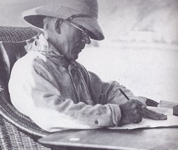 ZG writing onboard ship