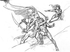 John Carter Sketch by Aaron Lopresti