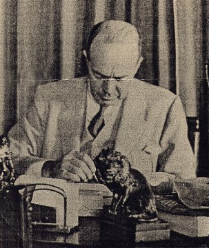 Ed working at his desk 1934