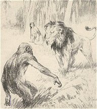 Goyad backed away snarling