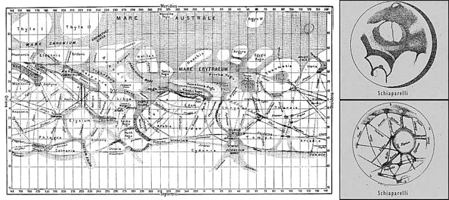 Schiaparelli Mars Maps 1888