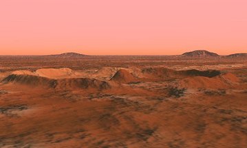 Mars landscape just beyond the Argyre rim