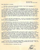 Letter to Barsoomian Fanzine Subscribers