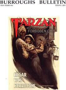 BB 62 Front Cover: John Coleman Burroughs dust jacket for 1938 1st Ed. Tarzan and the Forbidden City