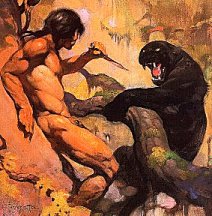 Frank Frazetta art for Land of Hidden Men