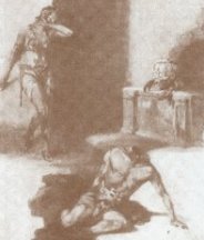 J. Allen St. John Illustration from The Chessmen of Mars: Kaldane and Rykor