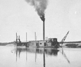 Sweetser & Burroughs Gold Mining Dredge