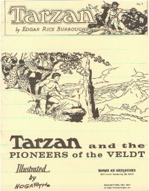 Tarzan Sunday Page Folio No. 7: 1974 - Tarzan and the Pioneers of the Veldt (1936-37)