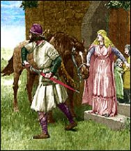 Phra Defends Editha at St. Olaf's Abbey