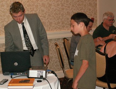 Matt Cohen preparing his presentation ~ Brian Bohnett's son