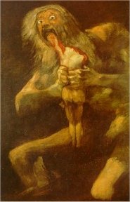 Conus devouring one of his sons ~ Goya