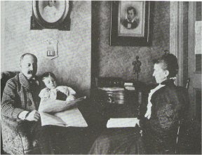Mr. & Mrs. George Tyler Burroughs and grandson Studley - 1896 - 646 Washington Blvd