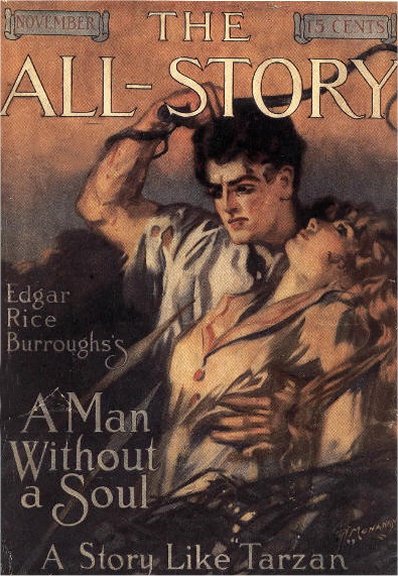 All-Story November 1913 - Man Without A Soul - P.J. Monahan Art - All