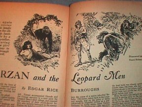 Blue Book: August 1932 - Tarzan and the Leopard Men 1/6 - Title Page