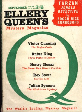 Ellery Queen Magazine (British) - September 1964 - Tarzan: Jungle Detective