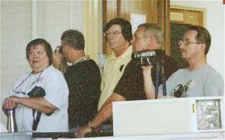 In the gym with Joan Bledig, Mike Conran, Bill Ross, and Mike Chapman