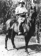 ERB overlooking a film shoot at Tarzana Ranch