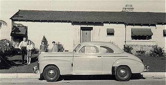 Jim, Joanne, Joan, and Mike Pierce in front of their Sherman Oaks home.