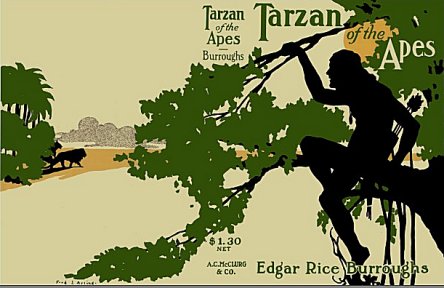Fred J. Arting McClurg: Tarzan of the Apes - title page silhouette