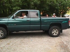 Repeatedly backing the Tarakmobile into a tree to toughen endurance