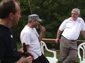 David Critchfield (von Horst) - Bruce Wood (Abner Perry) - Dick Spargur - On the deck