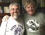 Jim Thompson and Bill Hillman surrounded by Jim's 1st Editions