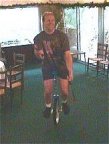 Von Horst on his unicycle in the Coliseum