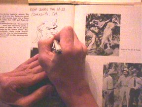 Tom Yeates adds a Moon Maid sketch to Jim's famous book
