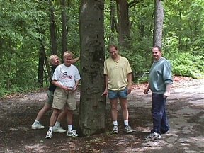 Tarak enlists help to prop up the demolished tree before he leaves