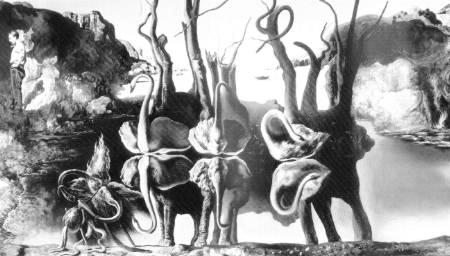Elephants by Salvador Dali