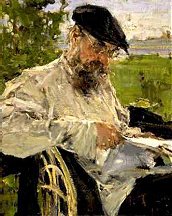 Reading the Newspaper - The Artist's Father - 1916 - Oil on Canvas