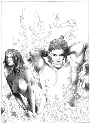 John Carter and Dejah Thoris by Louis Paradis