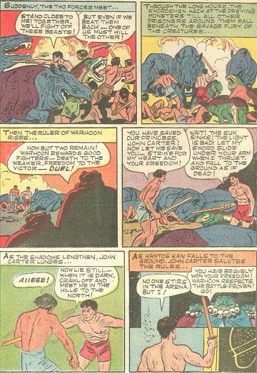 Jesse March illustration from 50s Dell comic: John Carter of Mars