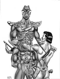 Tars Tarkas and John Carter - Available $575