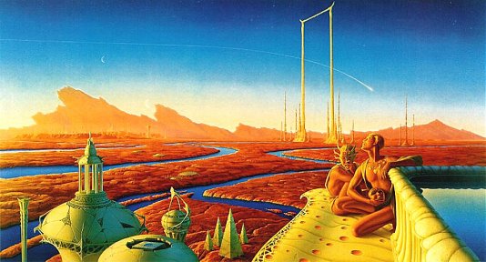 Whelan art for Bradbury's Martian Chronicles