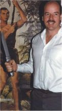 Dan with Johnny Weissmuller's knife