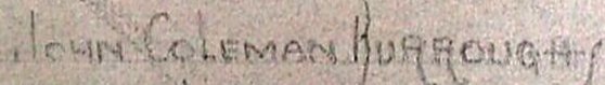 John Coleman Burroughs painting signature ~ January 1936