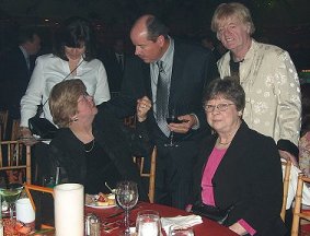 Dan with ERB, Inc. staff: Cathy Wilbanks, Janet Mann and Willie Jones on Broadway