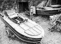 Jap suicide boats on Kerama Retto